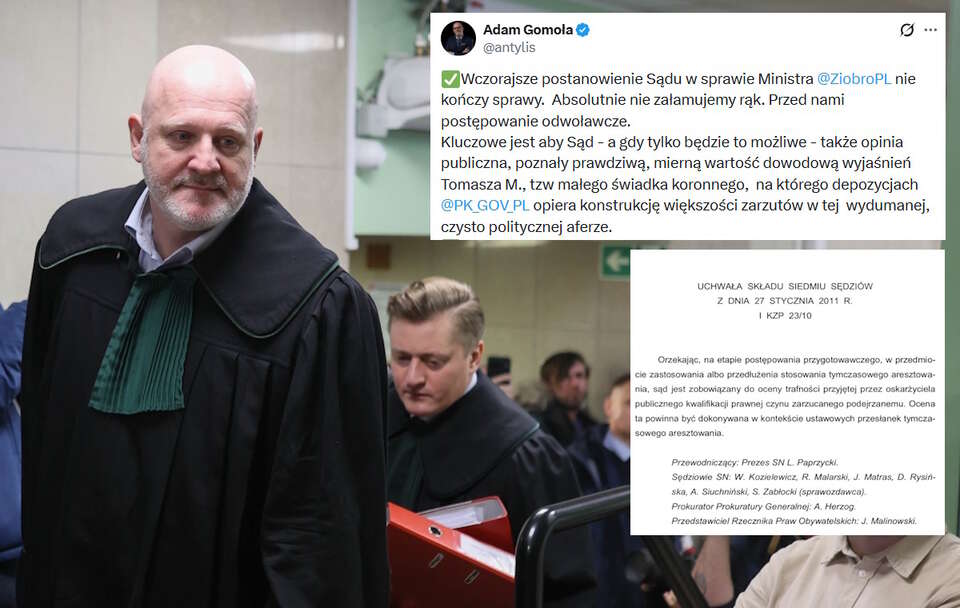 Mec. Gomoła: Zeznania Tomasza M. mają mierną wartość dowodową