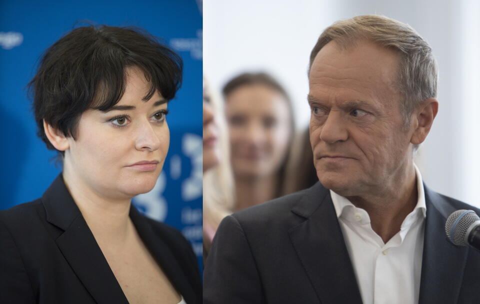 Anna Maria Żukowska, Donald Tusk  / autor: Fratria 