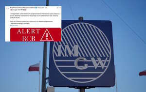 Na zdjęciu tabliczka IMGW oraz wpis RCB (screen z X) / autor: Fratria/X-RCB (screen)