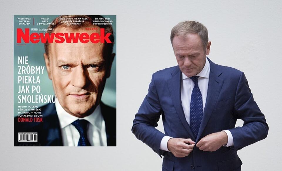 Donald Tusk; okładka tygodnika Newsweek / autor: Fratria; Newsweek