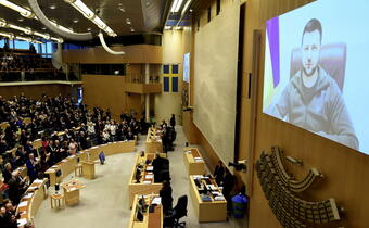 Szwecja/ Zełenski w parlamencie: wy także jesteście zagrożeni