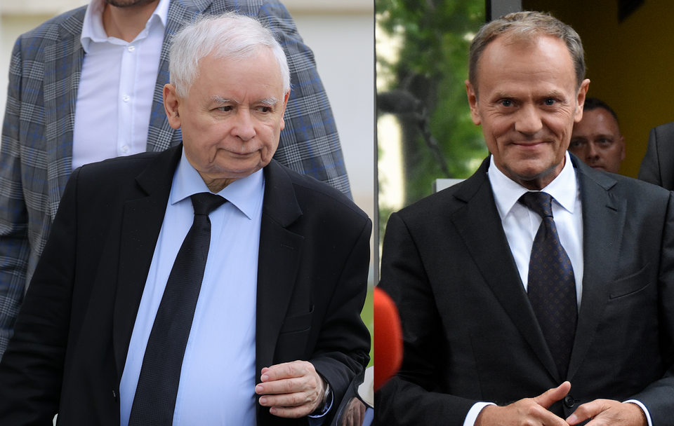 Jarosław Kaczyński/Donald Tusk / autor: Fratria