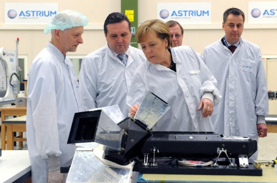 Kanclerz Merkel w czasie spotkania z niemieckimi naukowcami. Fot. PAP/EPA