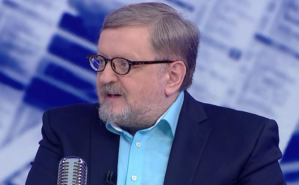 Stanisław Janecki w "Salonie Dziennikarskim" / autor: screen TVP Info