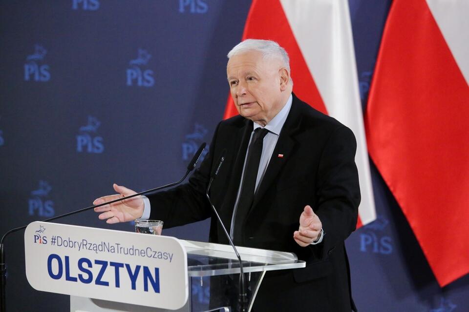 Jarosław Kaczyński w Olsztynie  / autor: PAP/Tomasz Waszczuk