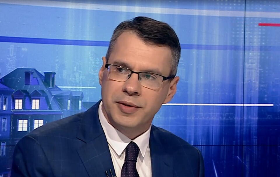 Michał Karnowski / autor: screenshot/TVP Info