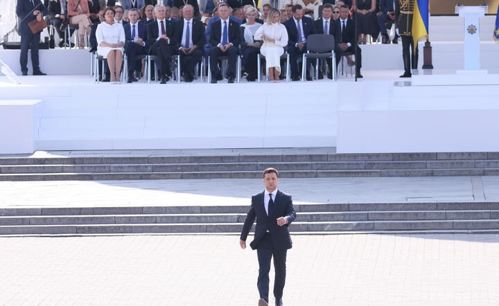 prezydent Ukrainy Wołodymyr Zełenski podczas uroczystości Platformy Krymskiej / autor: fotoserwis PAP