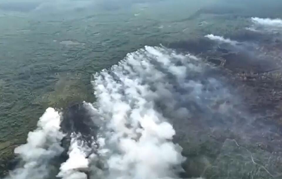 Pożar lasów w okolicach Riazania / autor: Screenshot Twitter/@Bielsat_pl