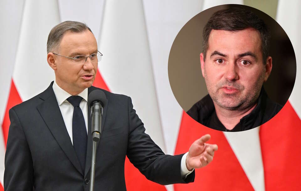 Prezydent Andrzej Duda, Błażej Spychalski / autor: PAP/Jarek Praszkiewicz/PAP/Art Service