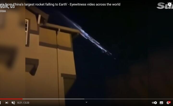 WIDEO. Spadła ogromna chińska rakieta! Są nagrania!