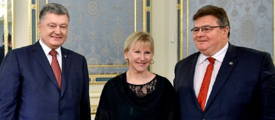 szef MSZ Litwy i prezydent Poroszenko / autor: Twitter Linas Linkevicius