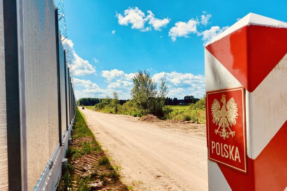 Zapora na granicy RP z Białorusią / autor: Twitter/Straż Graniczna