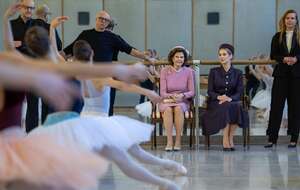 Marta Nawrocka i królowa Sylwia / autor: Alicja Stefaniuk/KPRP