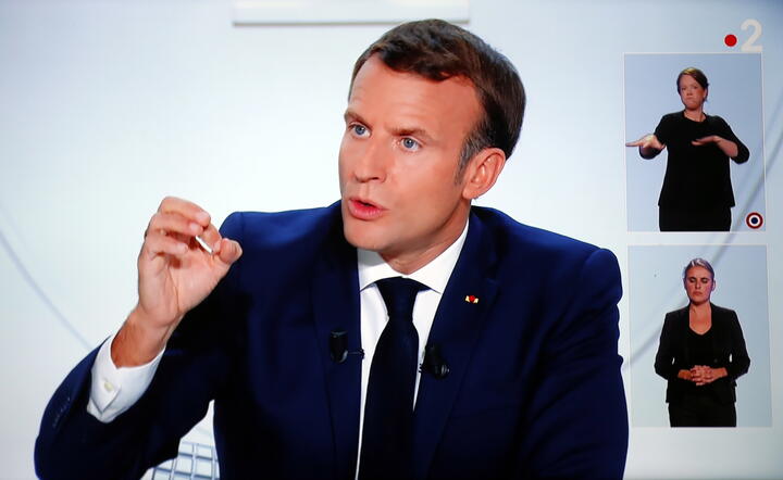 prezydent Francji Emmanuel Macron / autor: PAP/EPA/Guillaume Horcajuelo