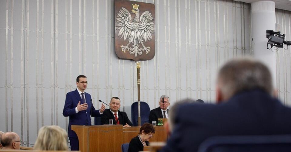 Premier Mateusz Morawiecki w Senacie / autor: Krystian Maj/KPRM