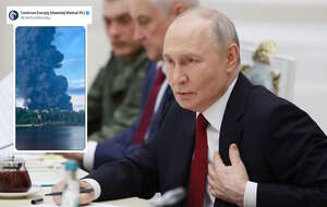 To musiało zaboleć Putina! Nocny atak ukraińskich dronów na zakłady chemiczne i składy ropy naftowej w Rosji. / autor: PAP/EPA/VYACHESLAV PROKOFYEV/SPUTNIK/KREMLIN / POOL/X