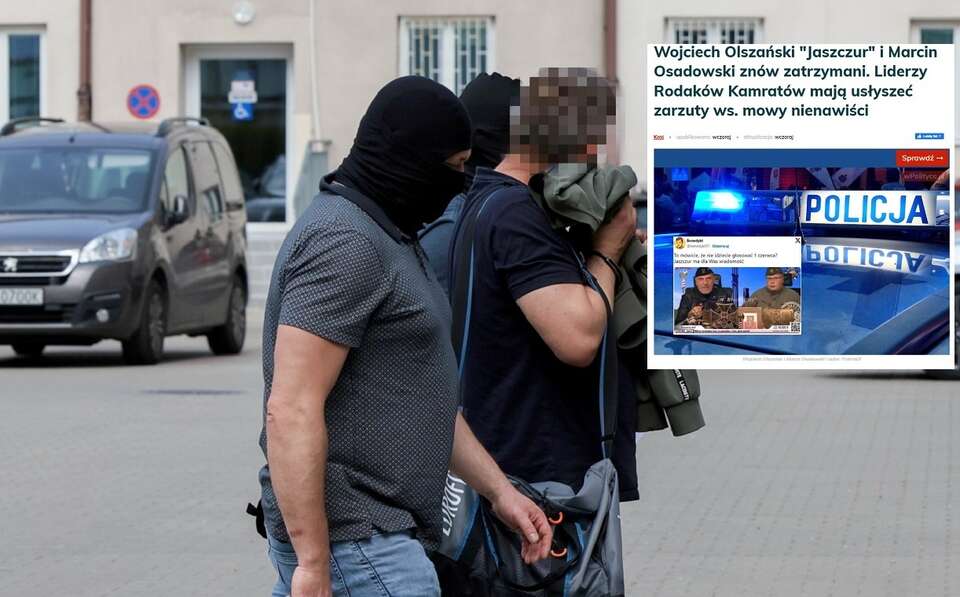 Mirosław R. podczas doprowadzenia do prokuratury / autor: PAP/Paweł Supernak