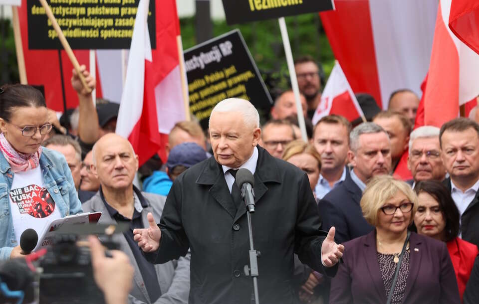 Prezes PiS Jarosław Kaczyński / autor: PAP/Leszek Szymański