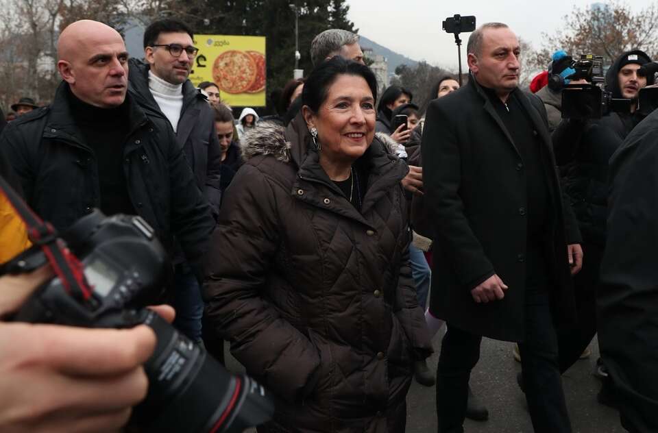 Prezydent Gruzji Salome Zurabiszwili / autor: PAP/EPA