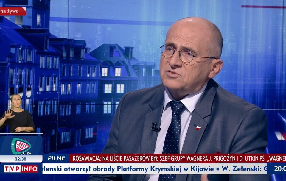 Zbigniew Rau / autor: wPolityce.pl/TVP Info (screenshot)