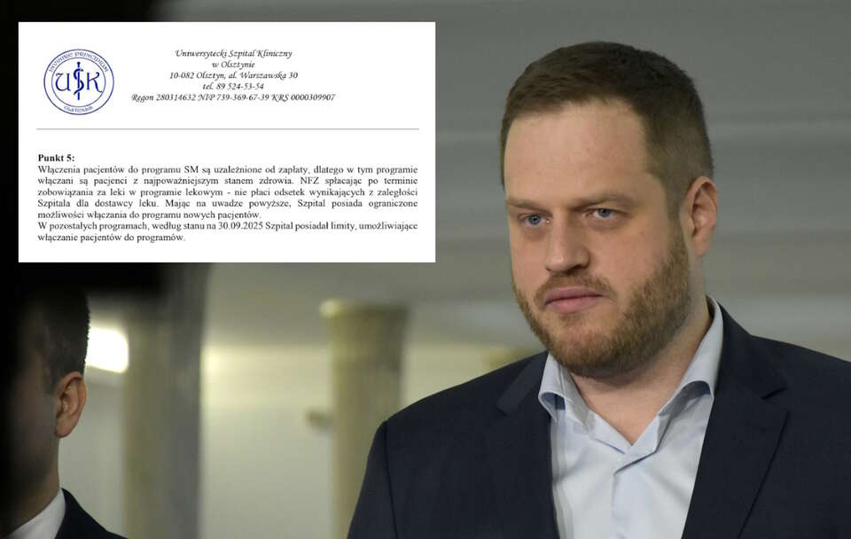 Dramat w olsztyńskim szpitalu. Cieszyński: Brak pieniędzy