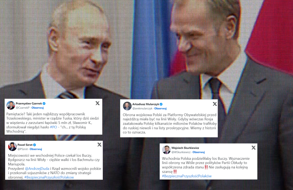 Władimir Putin, Donald Tusk / autor: screenshot spot PiS Twitter/X @pisorgpl