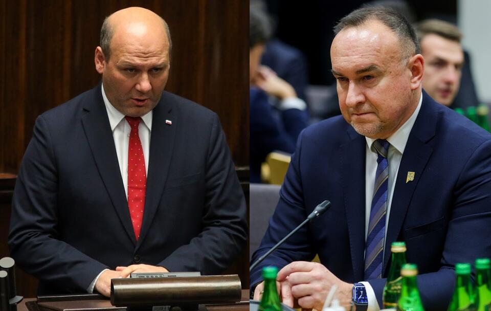 Minister ds. europejskich Szymon Szynkowski vel Sęk (PiS) na sali obrad Sejmu; Poseł Polski2050 Michał Kobosko na pierwszym posiedzeniu sejmowej komisji ds, UE / autor: PAP/Albert Zawada/Rafał Guz