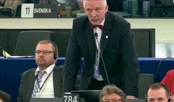 "Młodzi ludzie są murzynami Europy" - Januszowi Korwin-Mikkemu wyłączono mikrofon