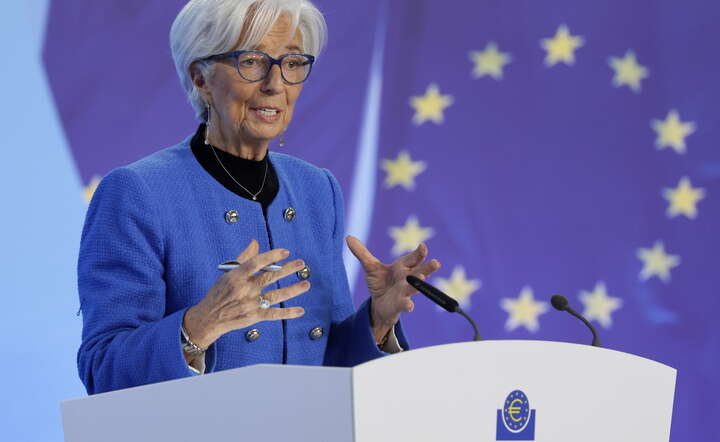 Christine Lagarde, prezes EBC: presja polityczna na decyzje banku centralnego może wywołać zmienność makroekonomiczną / autor: PAP/EPA/RONALD WITTEK