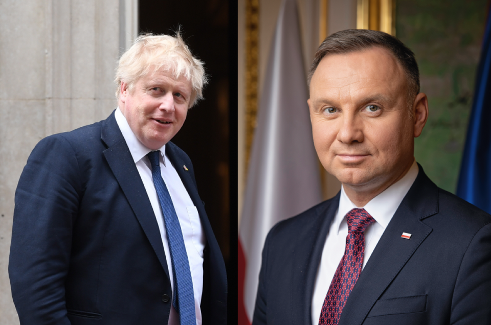 Andrzej Duda, Boris Johnson  / autor: PAP/EPA/Fratria 