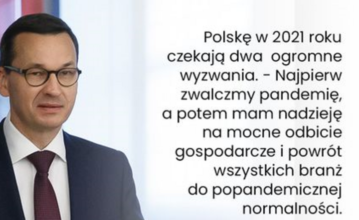 Morawiecki o planie na 2021 r. - pokonanie pandemii i mocne odbicie gospodarcze