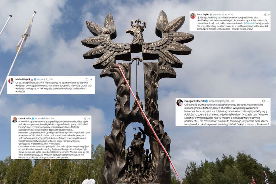 Pomnika ofiar rzezi Wołyńskiej w Domostawie / autor: Fratria/X