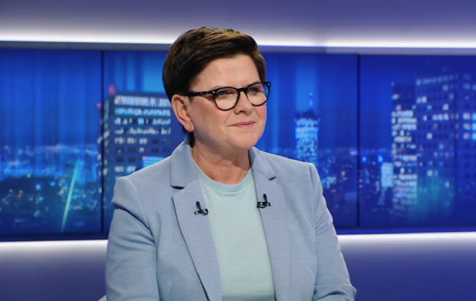 Europoseł PiS, była premier Beata Szydło w programie Gość Wydarzeń / autor: Polsat News