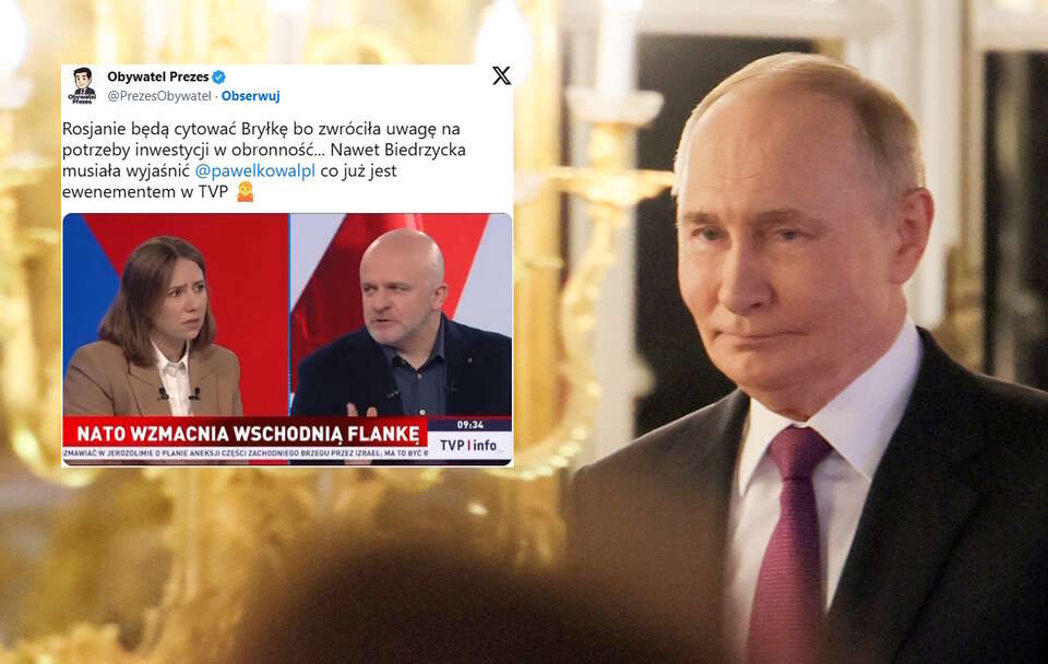 Władimir Putin, Paweł Kowal, Anna Bryłka / autor: PAP/EPA/MIKHAIL METZEL/SPUTNIK/KREMLIN POOL / POOL/X