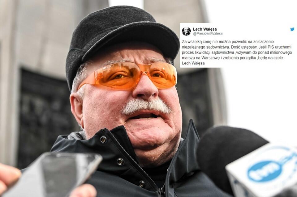 Lech Wałęsa / autor: Fratria/Twitter 