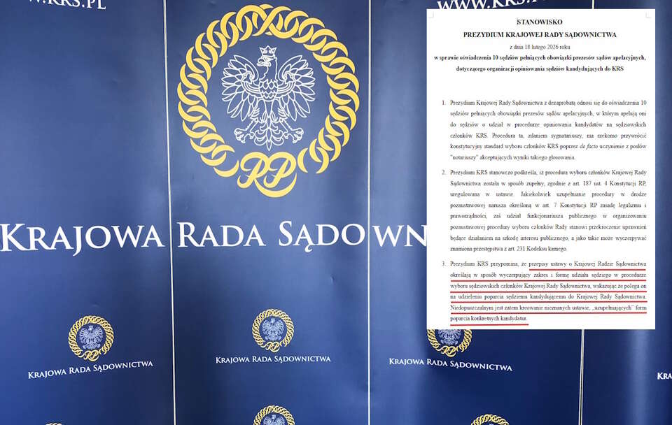 Mocne stanowisko KRS ws. apelu 10 prezesów sądów apelacyjnych