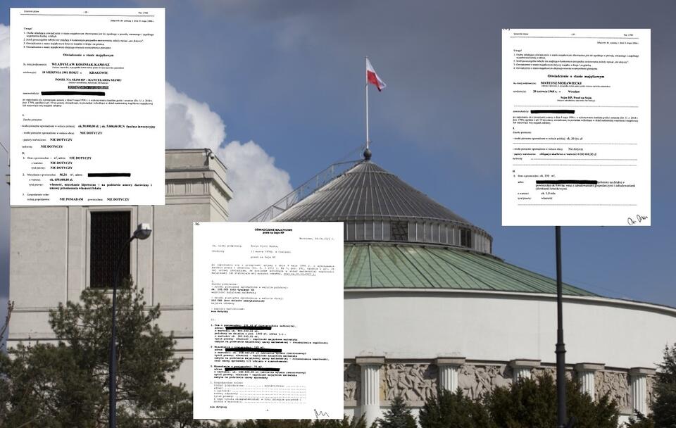 Budynek Sejmu/ Oświadczenia majątkowe polityków / autor: Fratria; orka.sejm.gov.pl (screeny)