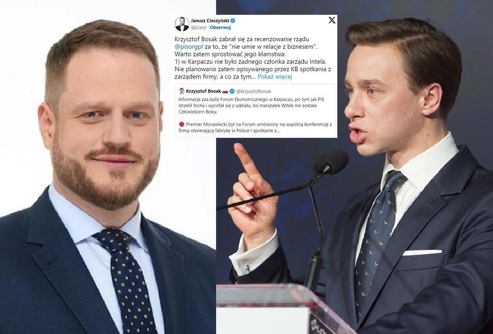 Janusz Cieszyński/Krzysztof Bosak / autor: Archiwum ministra Cieszyńskiego/Fratria/Twitter