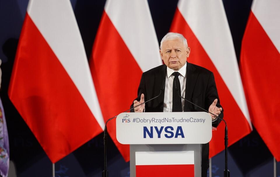 Prezes PiS Jarosław Kaczyński w Nysie / autor: PAP/Aleksander Koźmiński