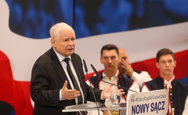 Jarosław Kaczyński w Nowym Sączu / autor: PAP