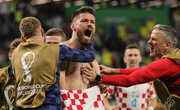 Bruno Petkovic, strzelec bramki dla Chorwacji w dogrywce meczu z Brazylią / autor: fotoserwis PAP