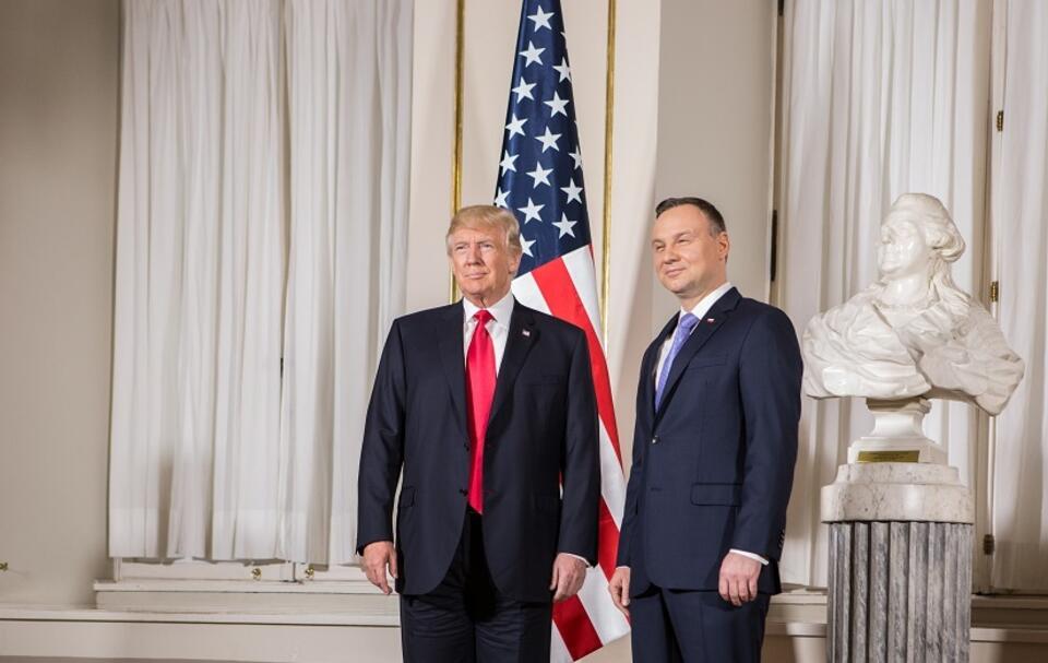 Prezydent USA Donald Trump i Prezydent RP Andrzej Duda w Warszawie / autor: Fratria