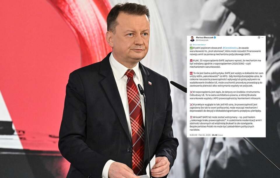 Były minister obrony Mariusz Błaszczak / autor: PAP/Piotr Polak