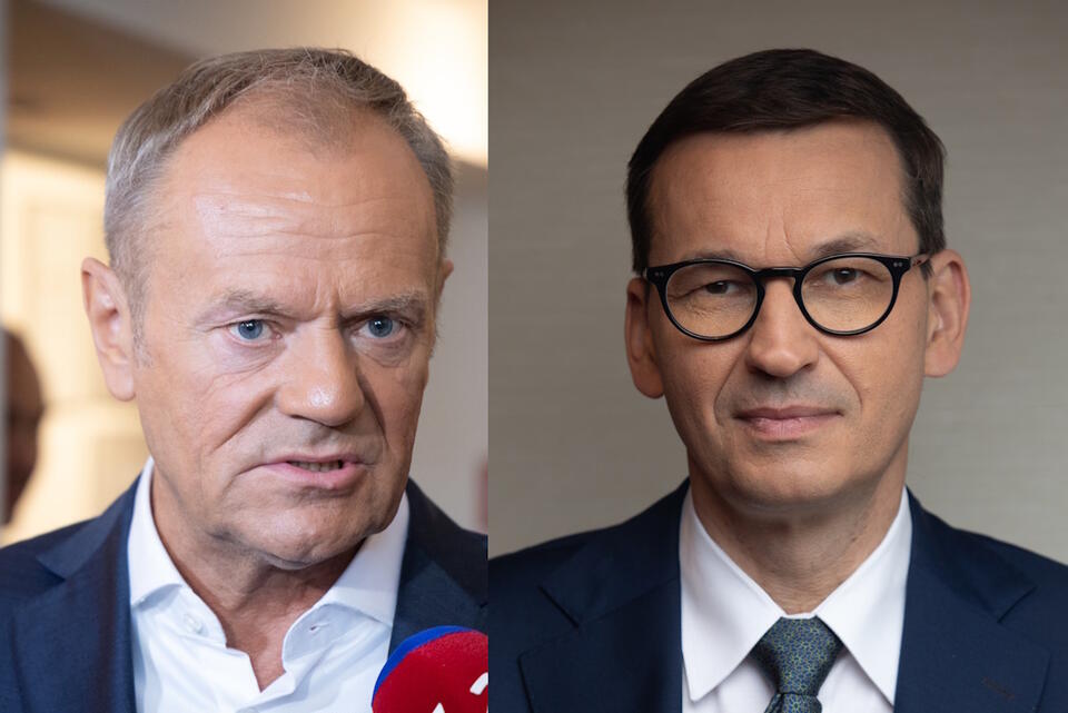 Donald Tusk, Mateusz Morawiecki  / autor: Fratria 