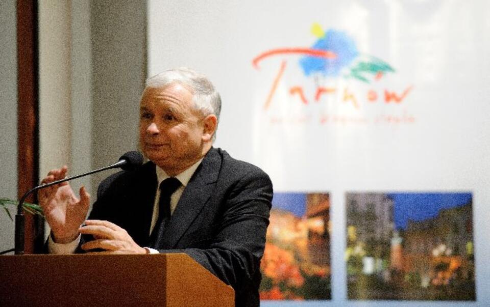 Jarosław Kaczyński podczas spotkania w Tarnowie. Fot. PAP/Paweł Topolski