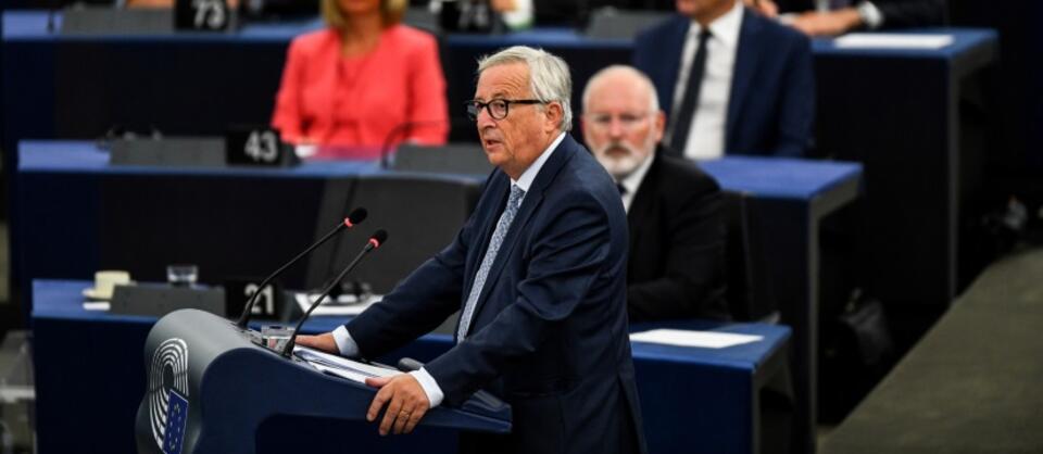 Szef KE Jean Claude-Juncker przemawia w Parlamencie Europejskim / autor: PAP/EPA