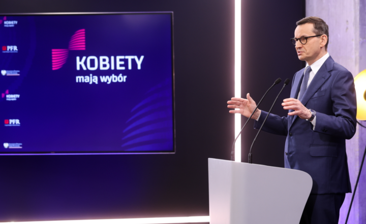 premier Mateusz Morawiecki podczas konferencji "Kobiety mają wybór" / autor: PAP/Rafał Guz