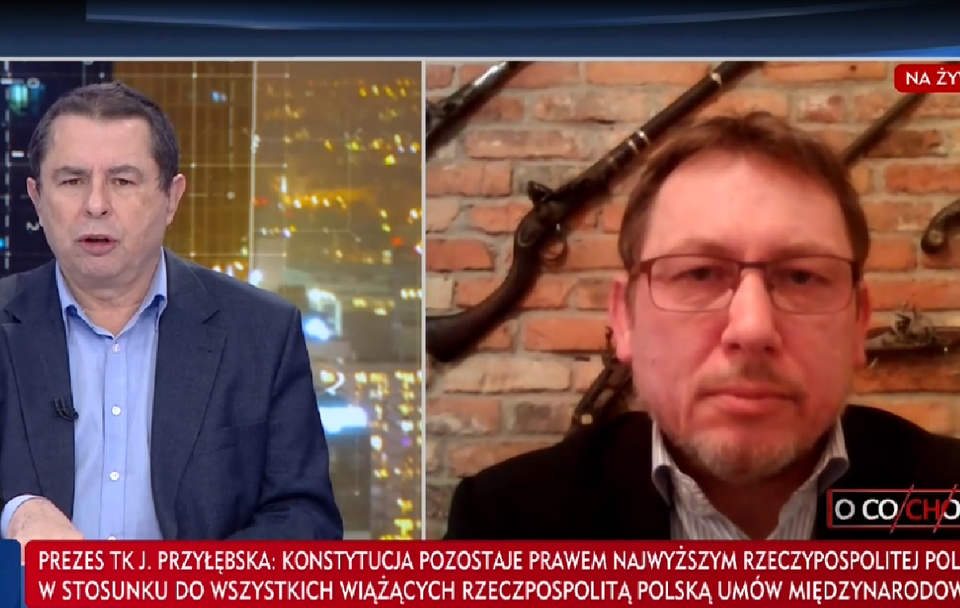 Red. Bronisław Wildstein i prof. Jan Majchrowski w programie 'O co chodzi?' / autor: TVP Info