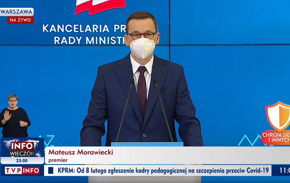 Premier Morawiecki / autor: screen/TVP Info