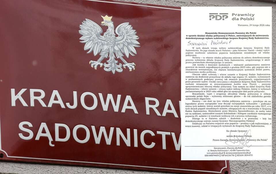Stowarzyszenia Prawnicy dla Polski wydało stanowisko ws. doniesień o planach ataku na KRS. / autor: Stowarzyszenia Prawnicy dla Polski wydało stanowisko 